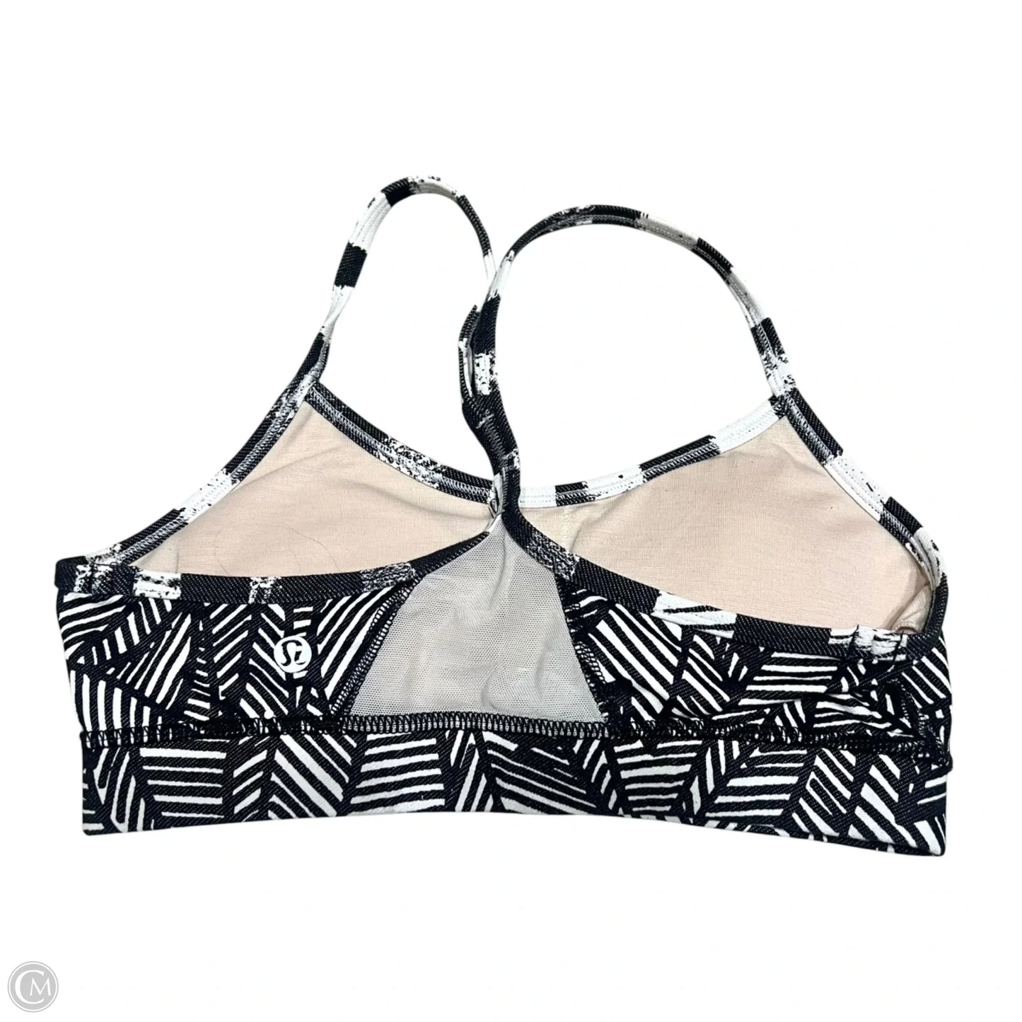 Athletic Bra By Lululemon In Black & White, Size: 4