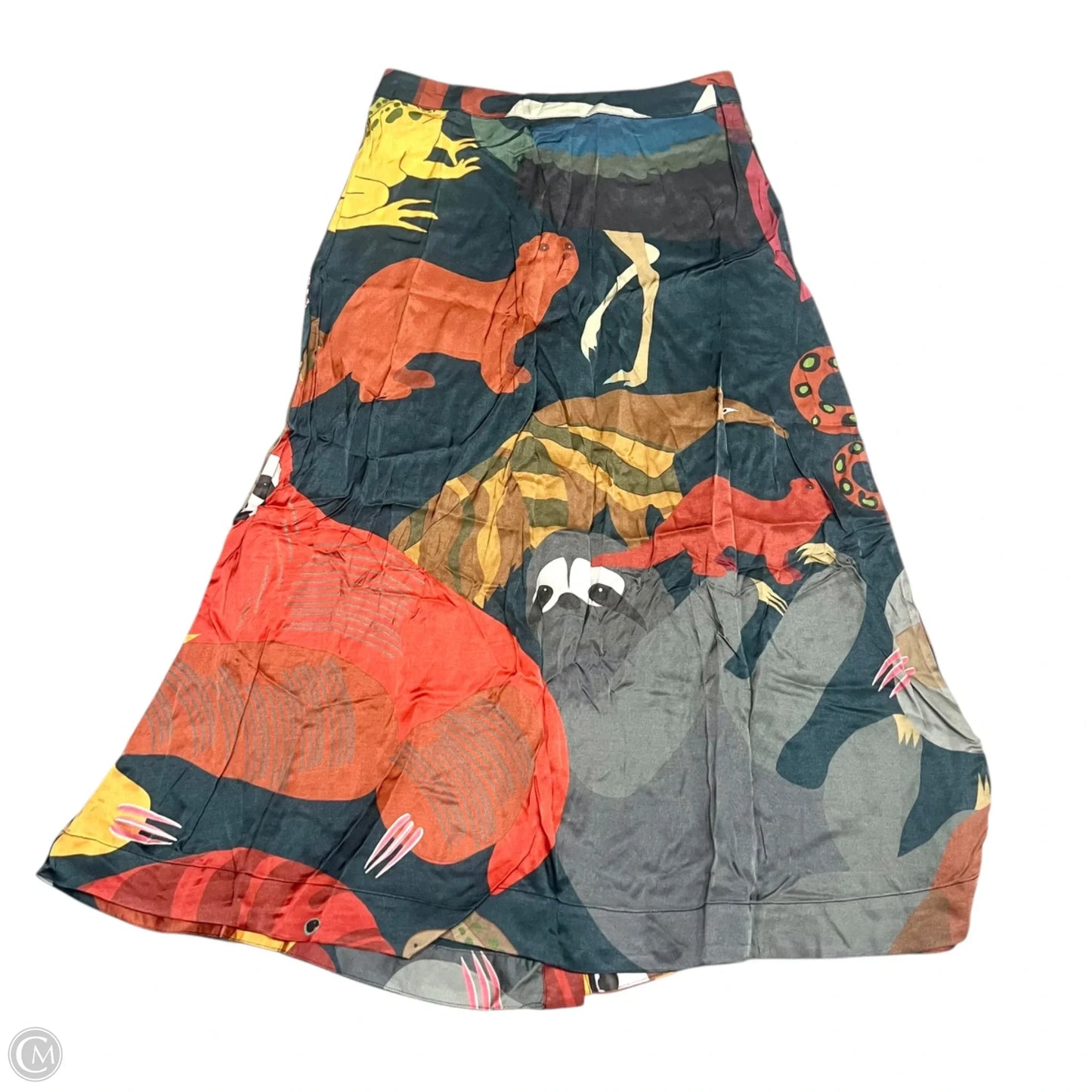 Skirt Maxi By Farm Rio In Orange & Yellow, Size: S