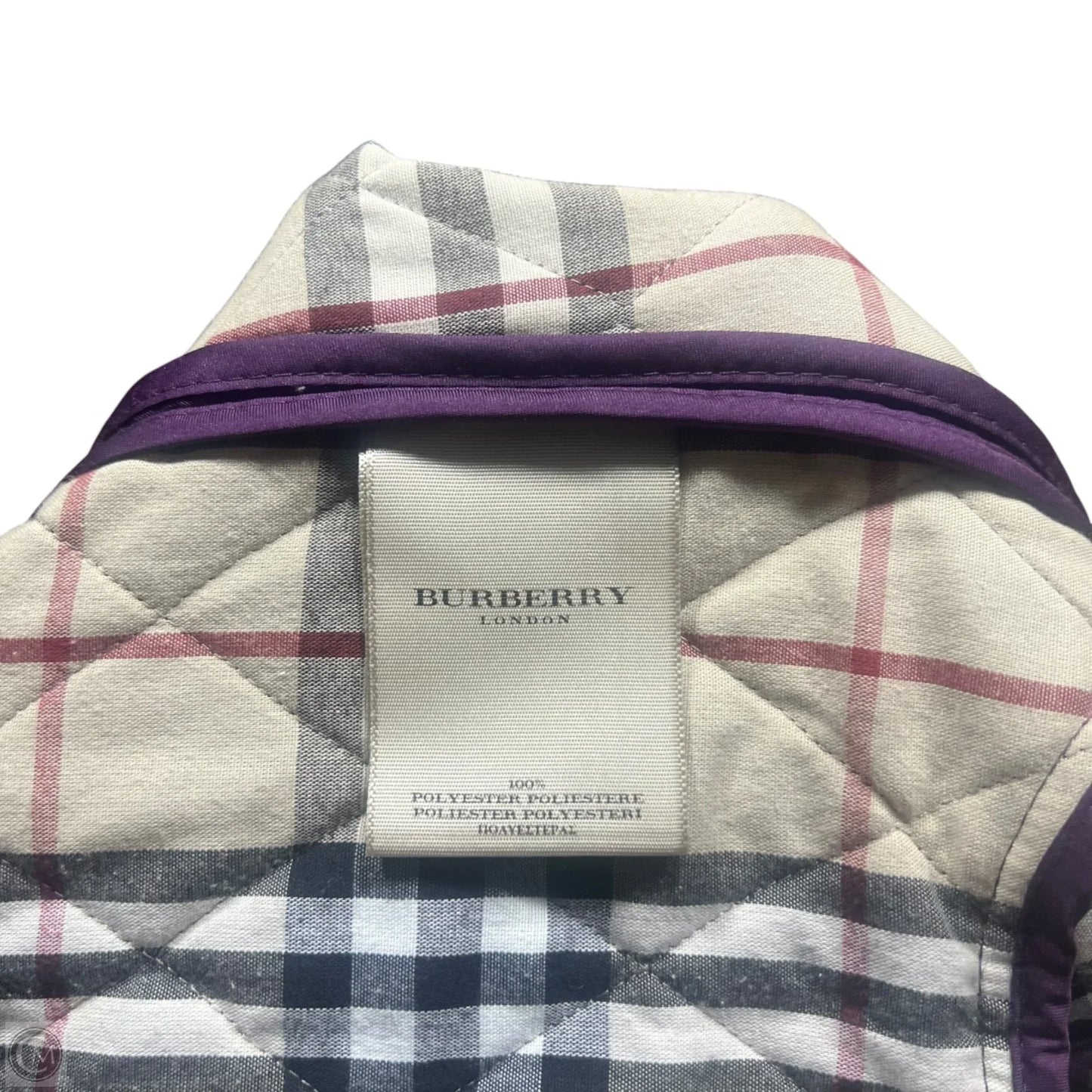 Jacket Luxury Designer By Burberry In Purple, Size: Xl