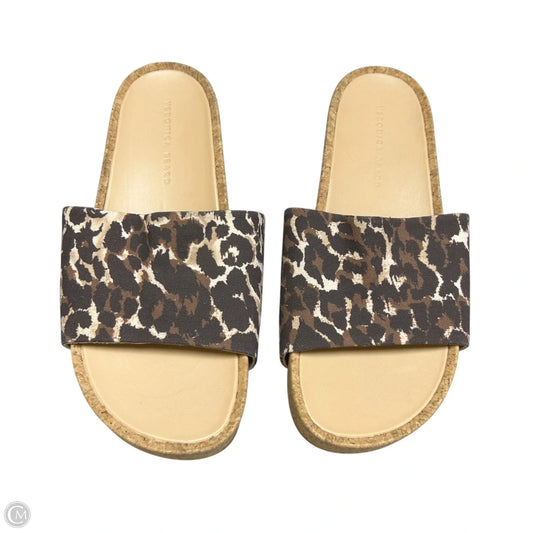 Sandals Flats By Veronica Beard In Leopard Print, Size: 11