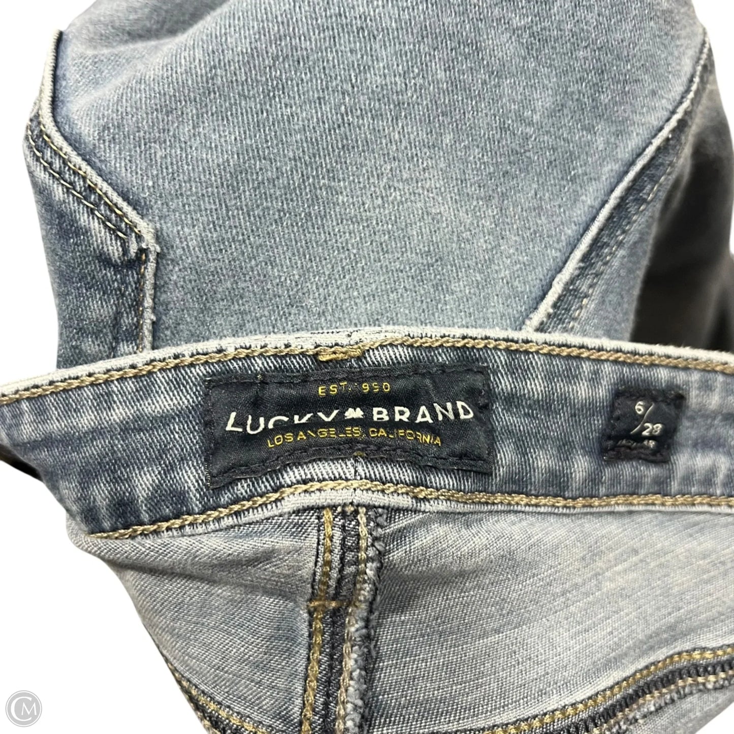 Jeans Straight By Lucky Brand In Blue Denim, Size: 6