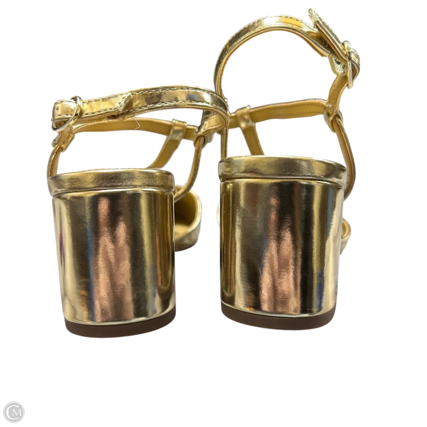 Shoes Heels Block By J. Crew In Gold, Size: 8