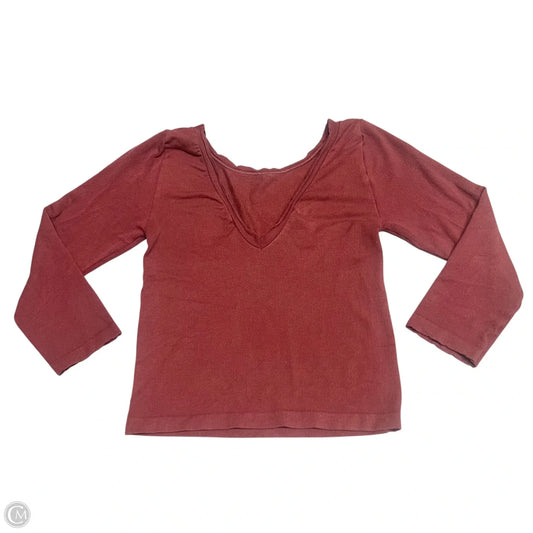 Top Long Sleeve By Anthropologie In Red, Size: M