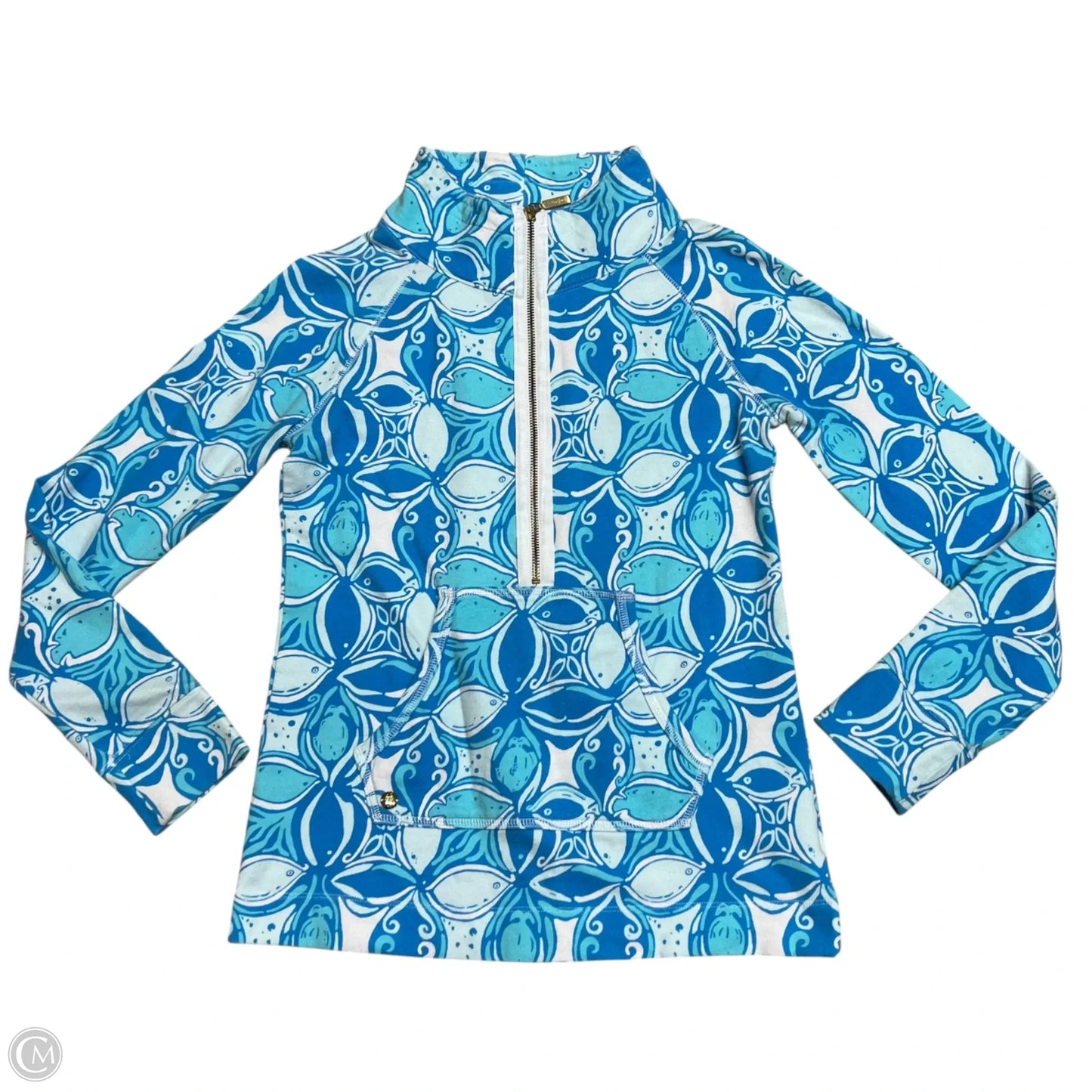 Jacket Designer By Lilly Pulitzer In Blue & White, Size: Xs