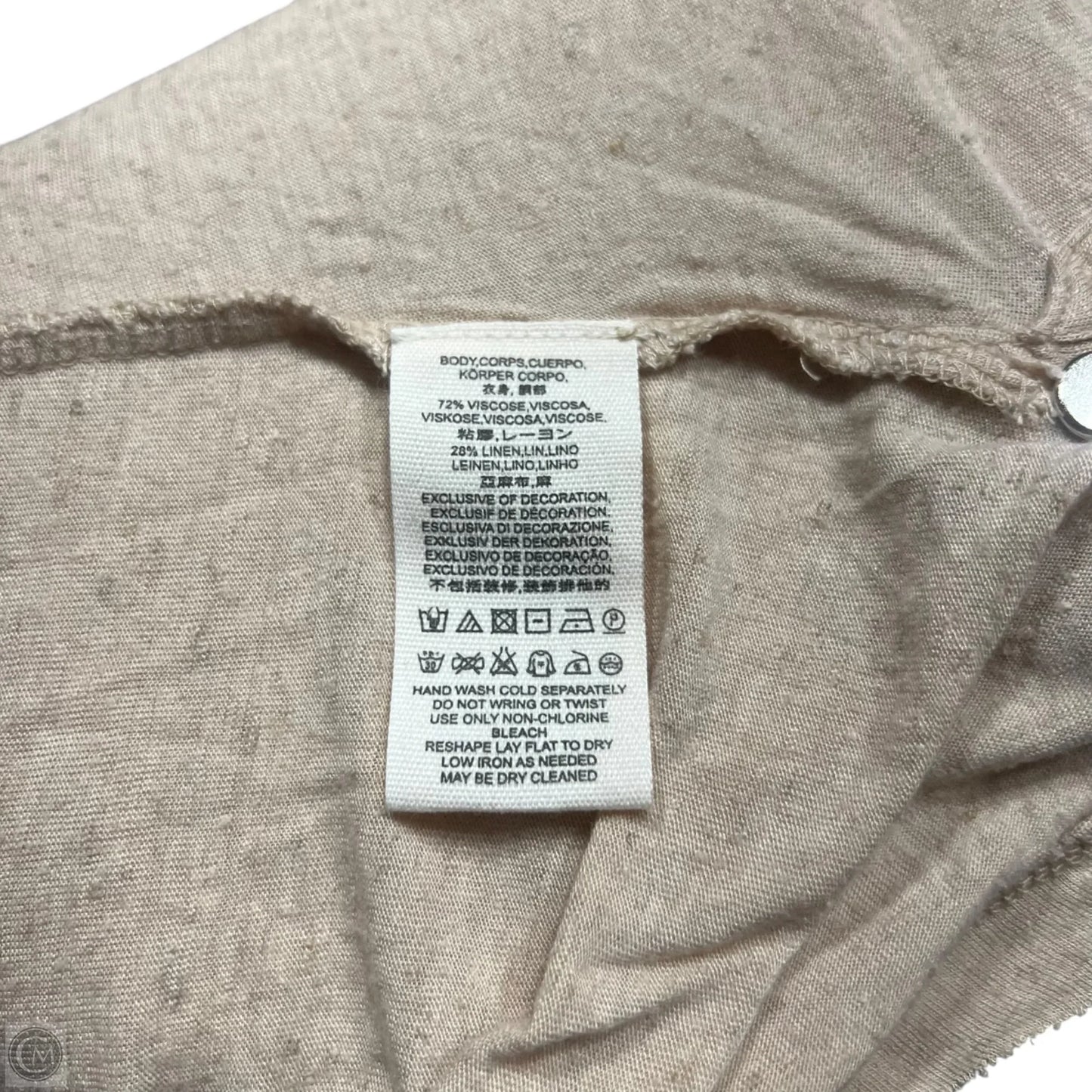 Top Short Sleeve By Free People In Beige, Size: M