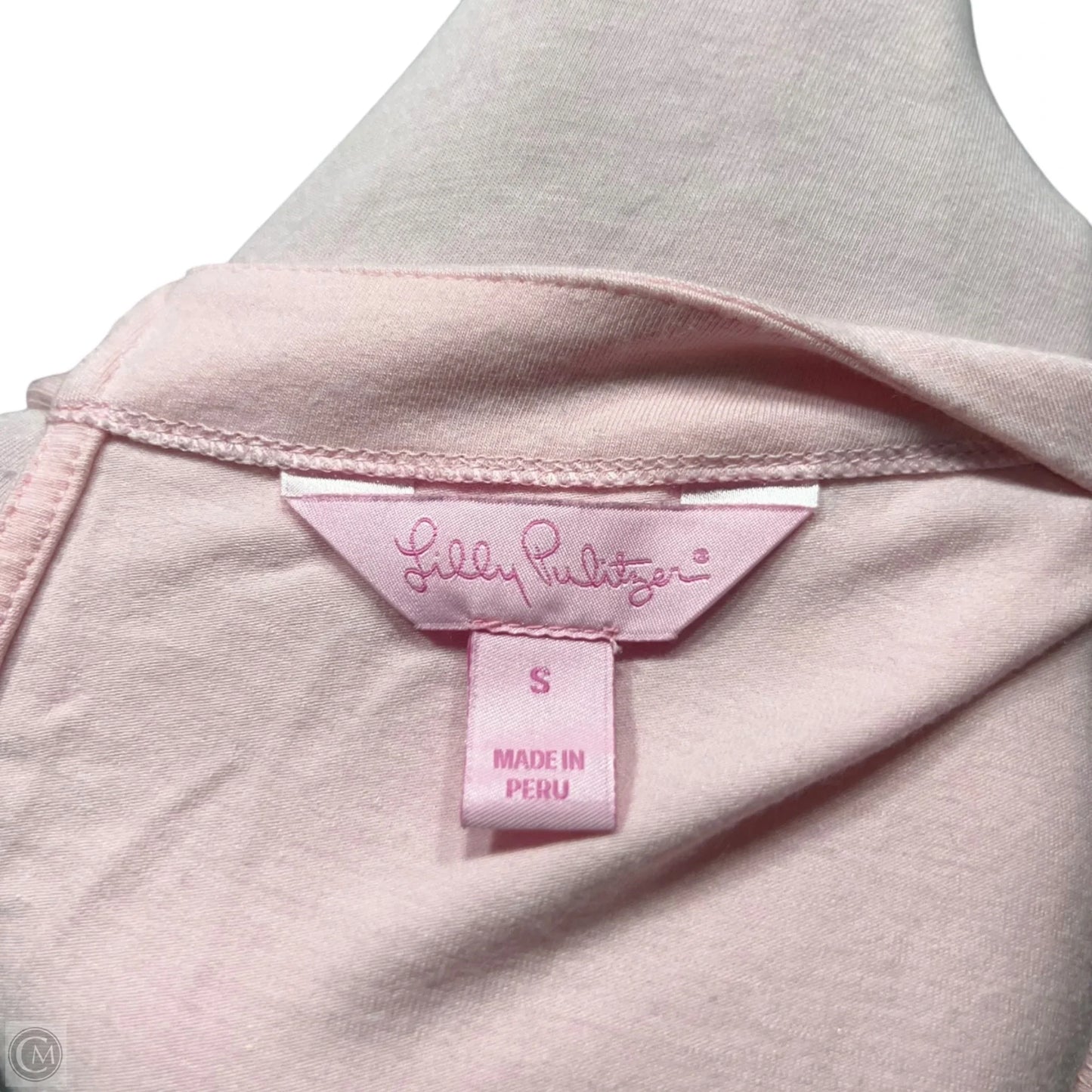 Top Short Sleeve Designer By Lilly Pulitzer In Pink, Size: S