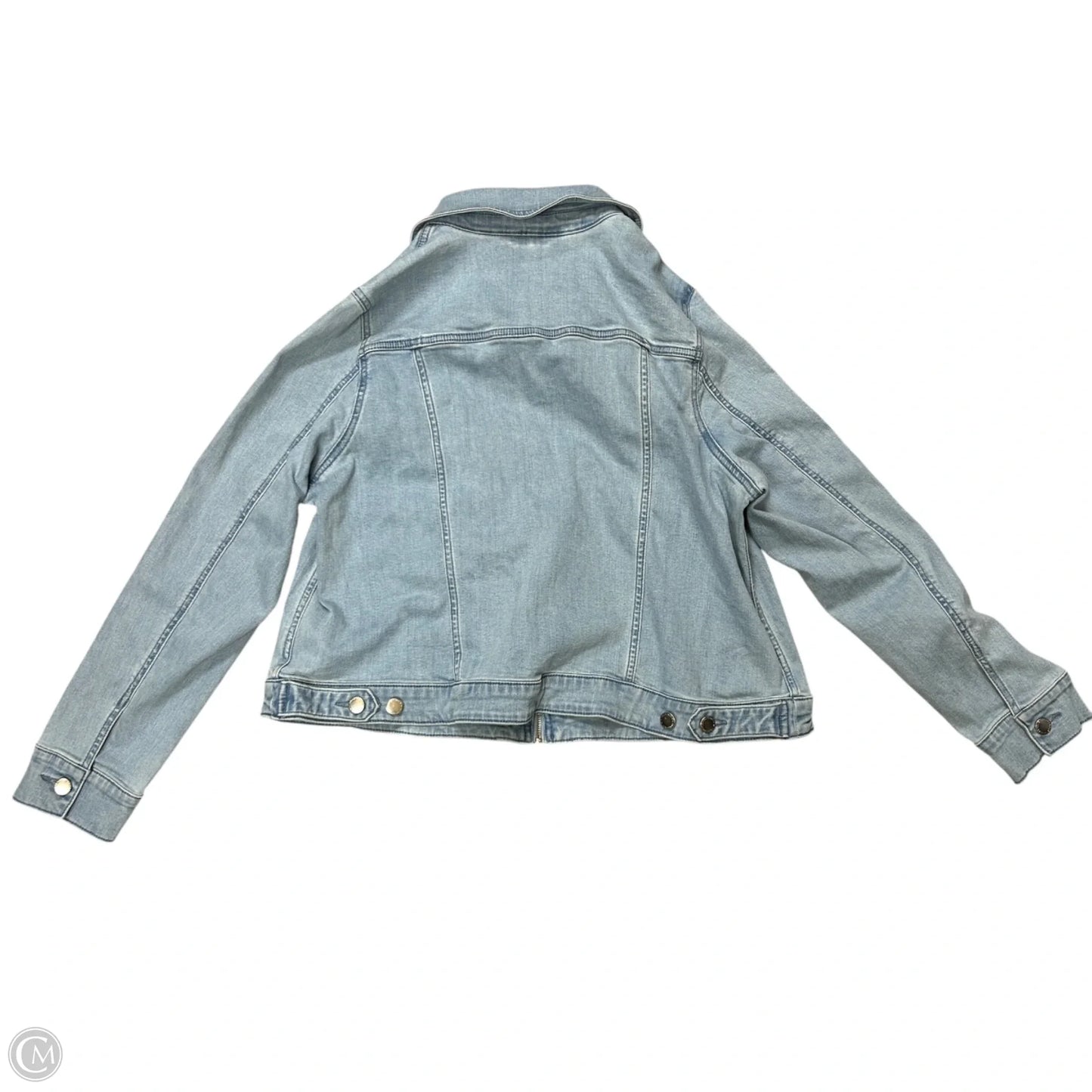 Jacket Denim By H By Halston In Blue Denim, Size: 20