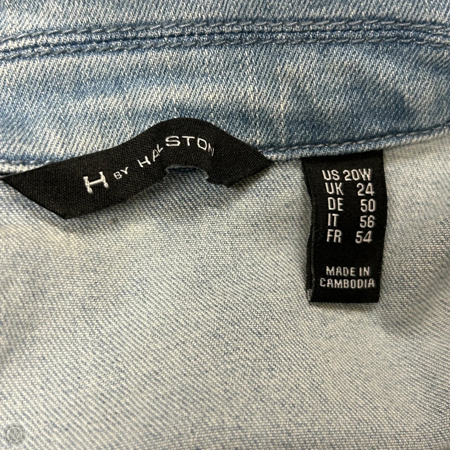 Jacket Denim By H By Halston In Blue Denim, Size: 20