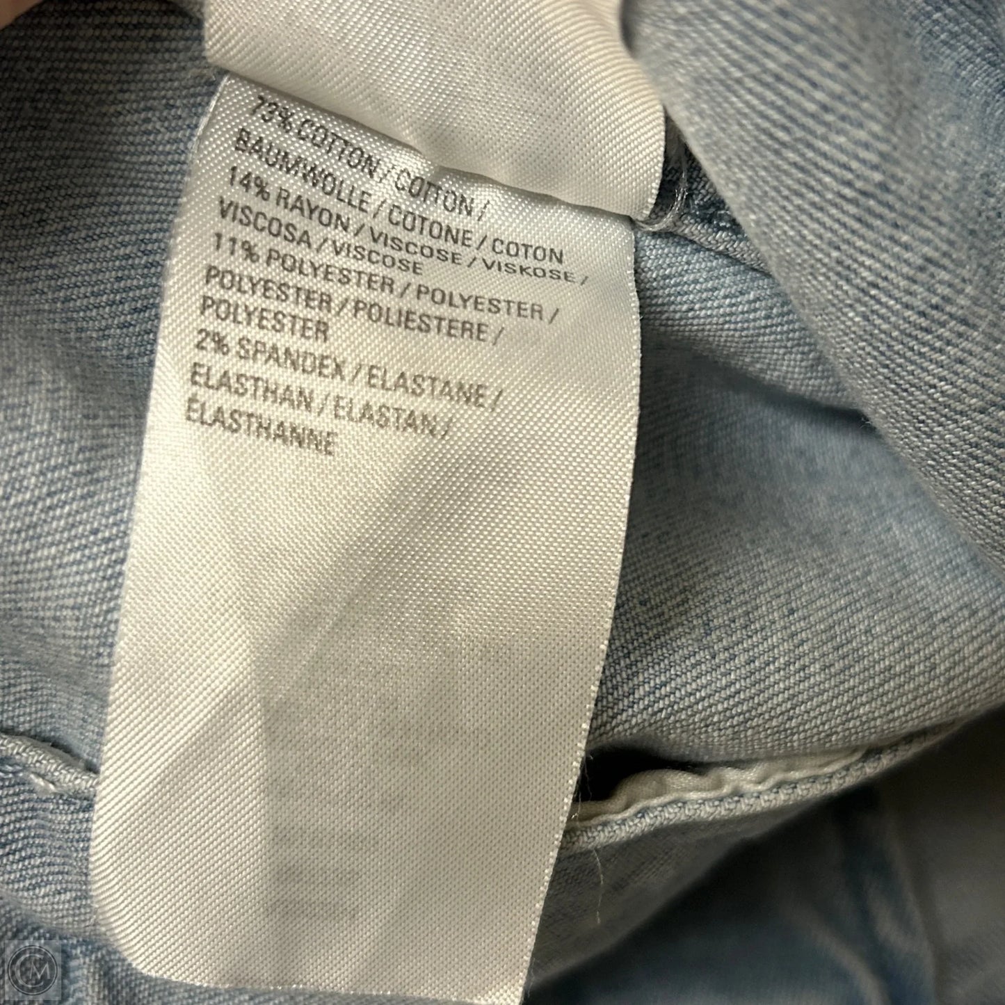 Jacket Denim By H By Halston In Blue Denim, Size: 20