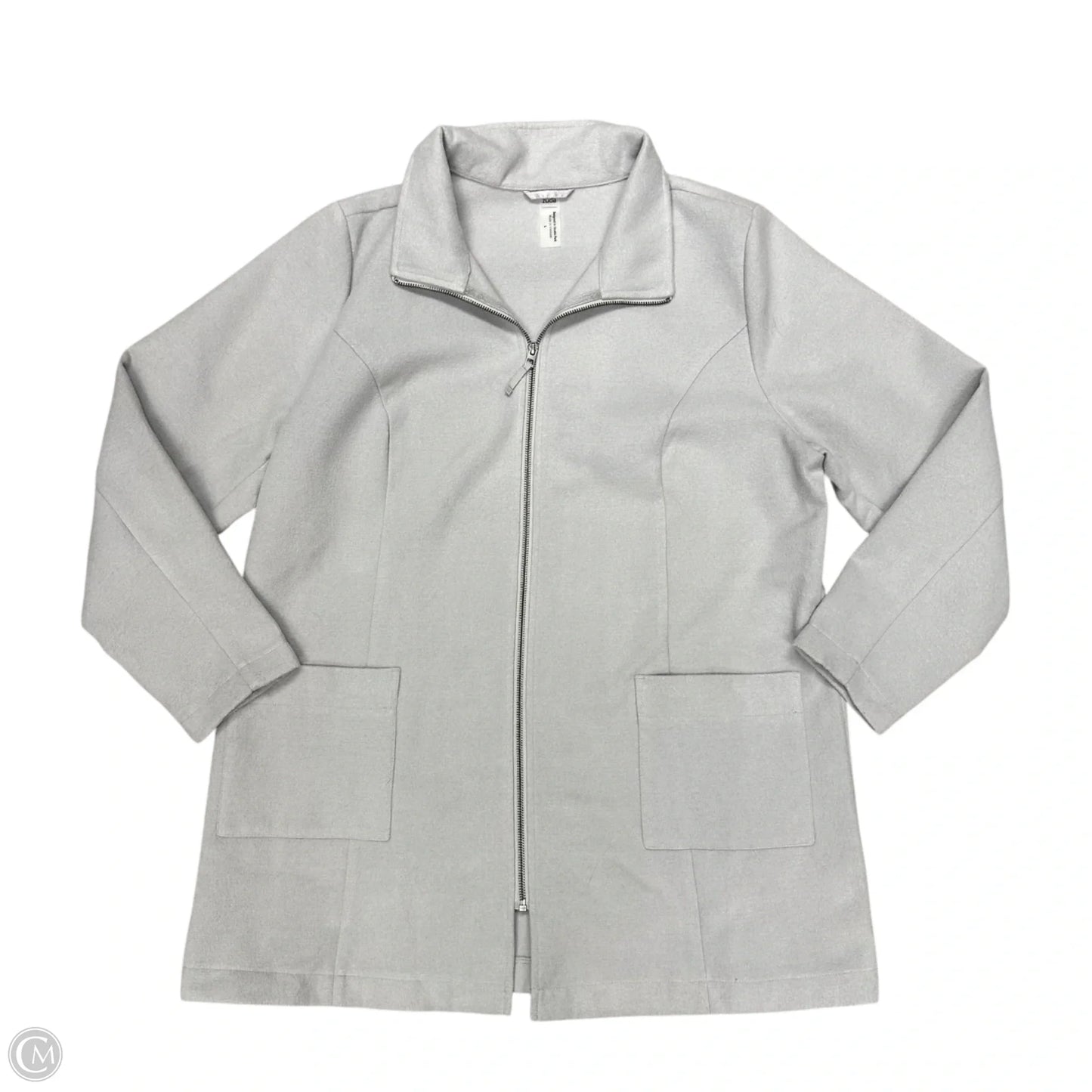 Coat By Zuda In Grey, Size: L