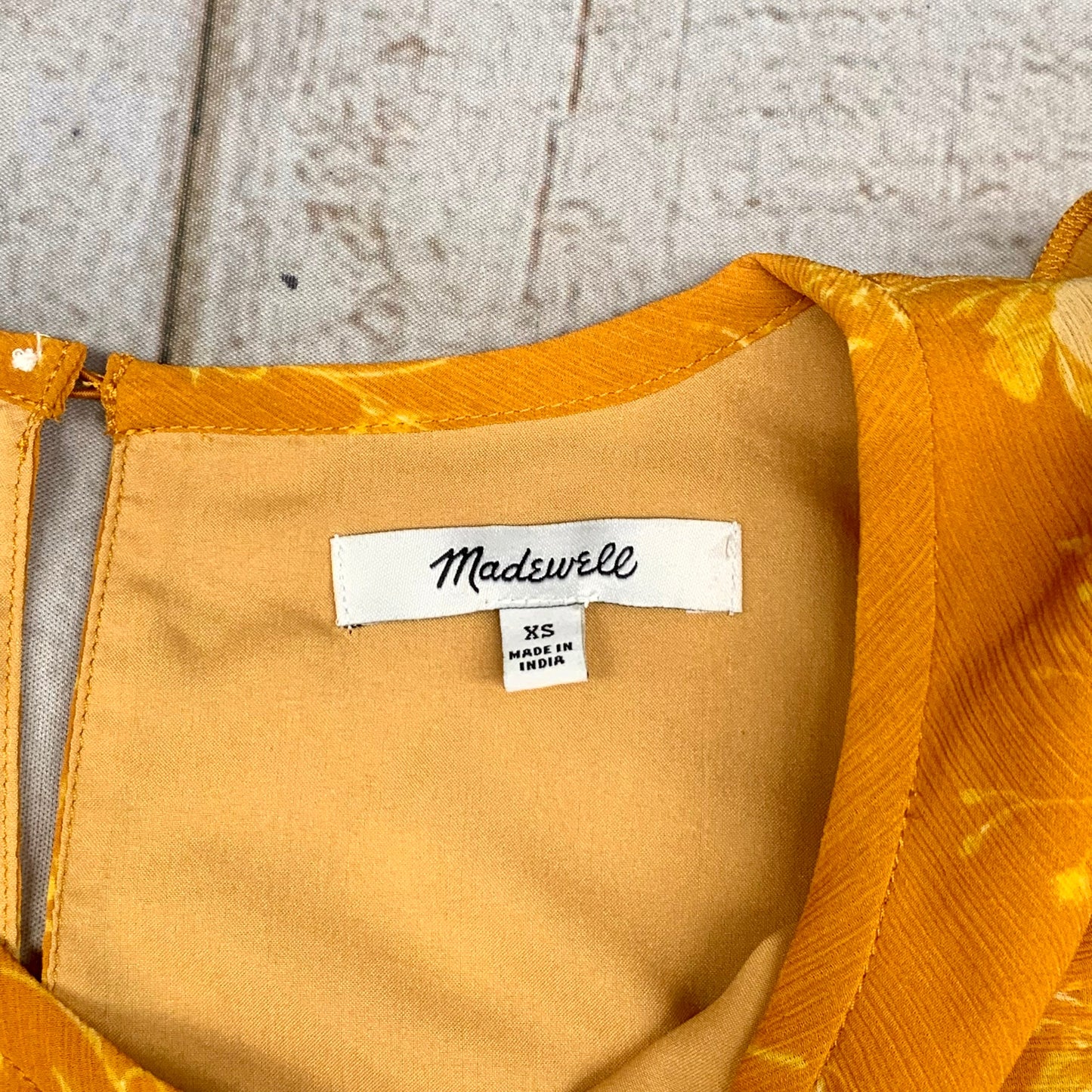 Top Long Sleeve By Madewell In Yellow, Size: Xs