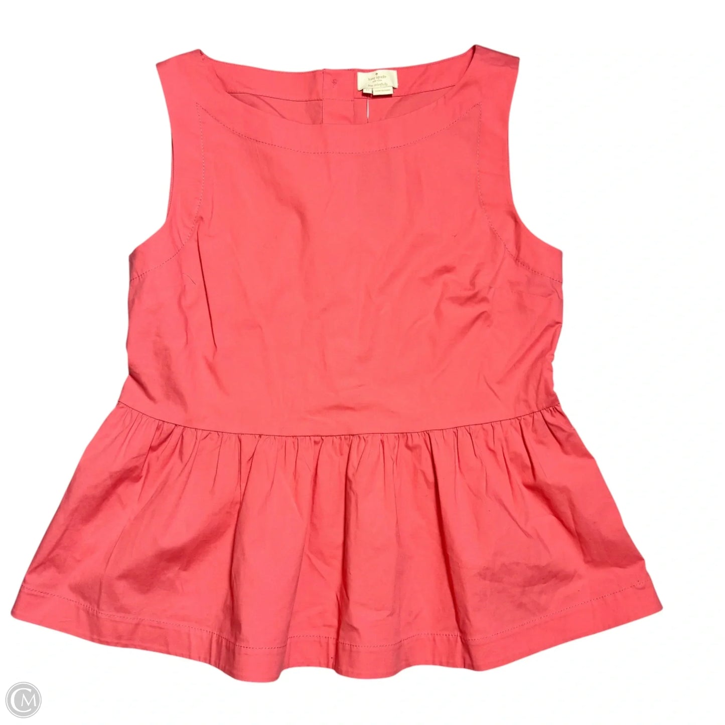 Top Sleeveless Designer By Kate Spade In Coral, Size: L