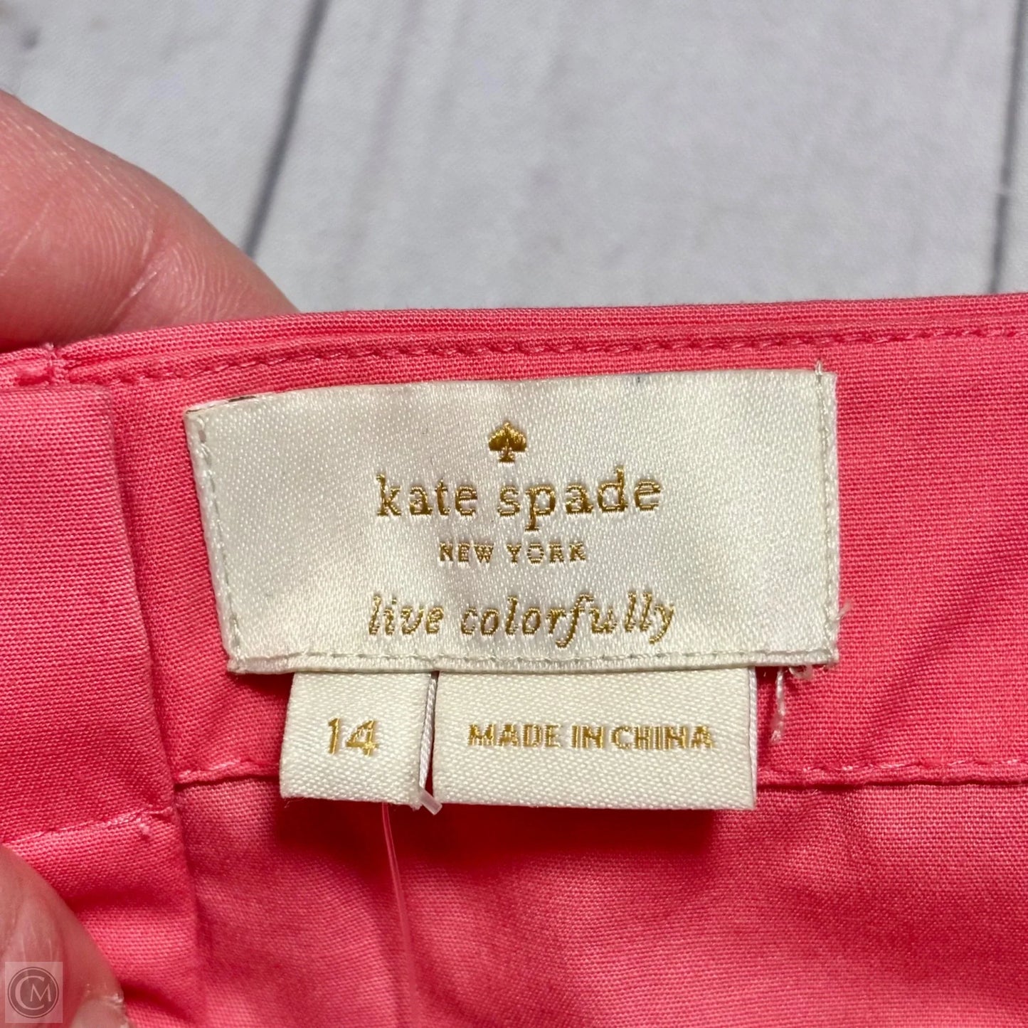 Top Sleeveless Designer By Kate Spade In Coral, Size: L