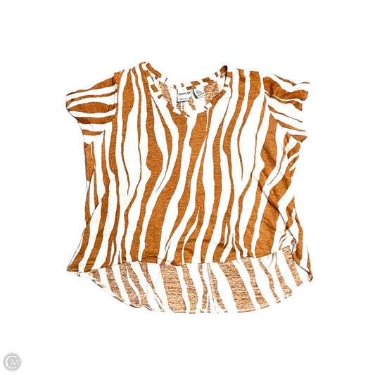 Top Short Sleeve By Rachel Zoe In Tan, Size: 2x