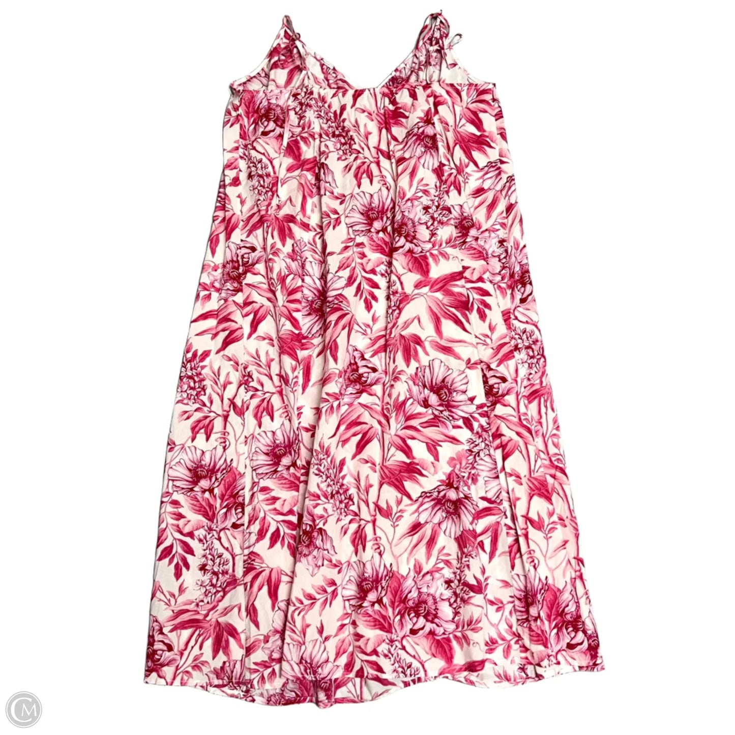 Dress Casual Maxi By H&m In Pink & White, Size: M