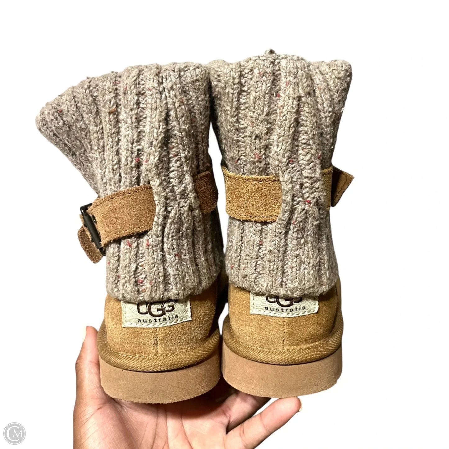 Boots Designer By Ugg In Tan, Size: 5.5