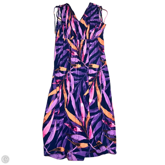 Dress Casual Maxi By Iman Hsn In Orange & Purple, Size: 1x