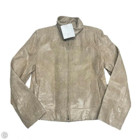 Jacket Leather By Jlc New York In Tan, Size: L