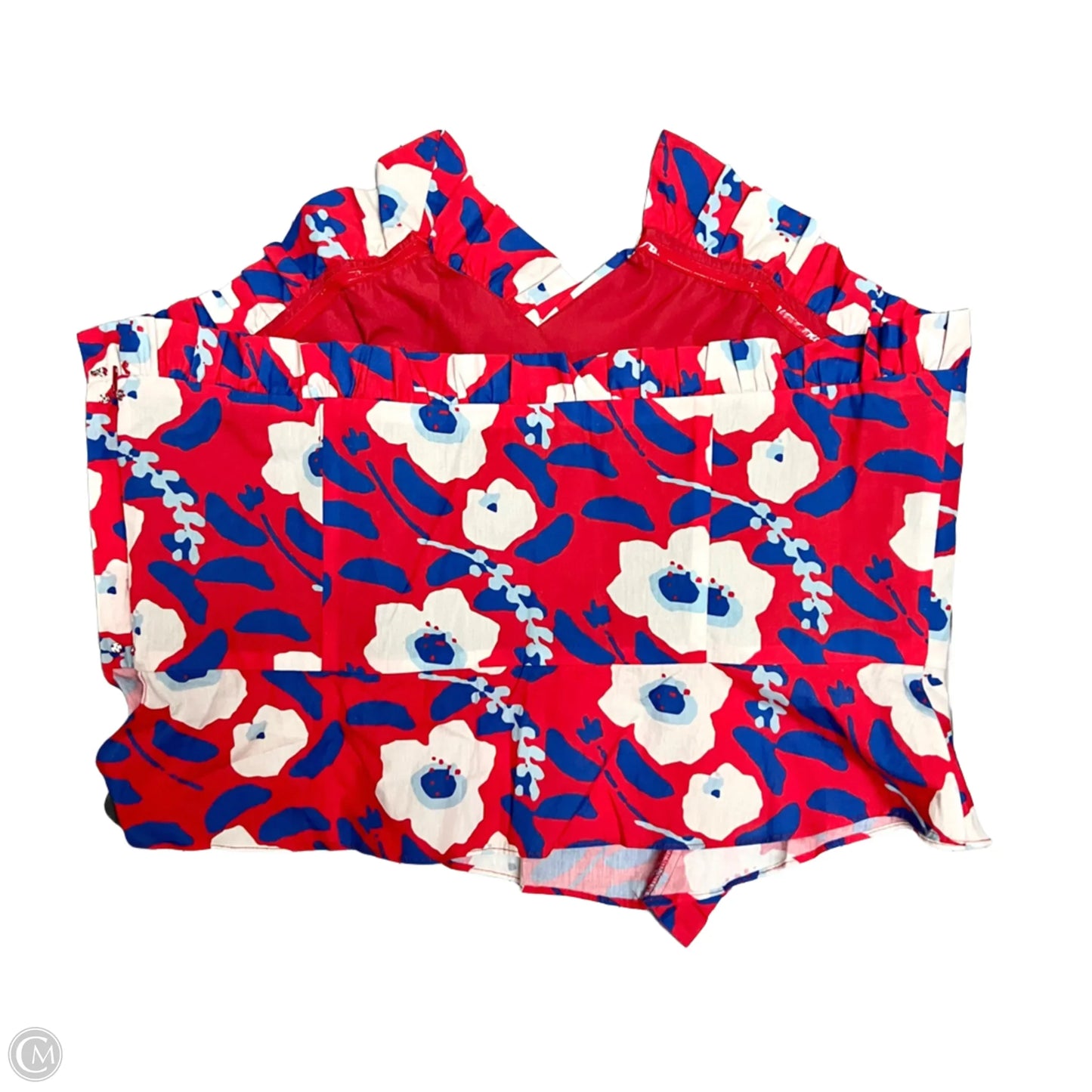 Top Sleeveless By Hutch In Blue & Red, Size: 1x