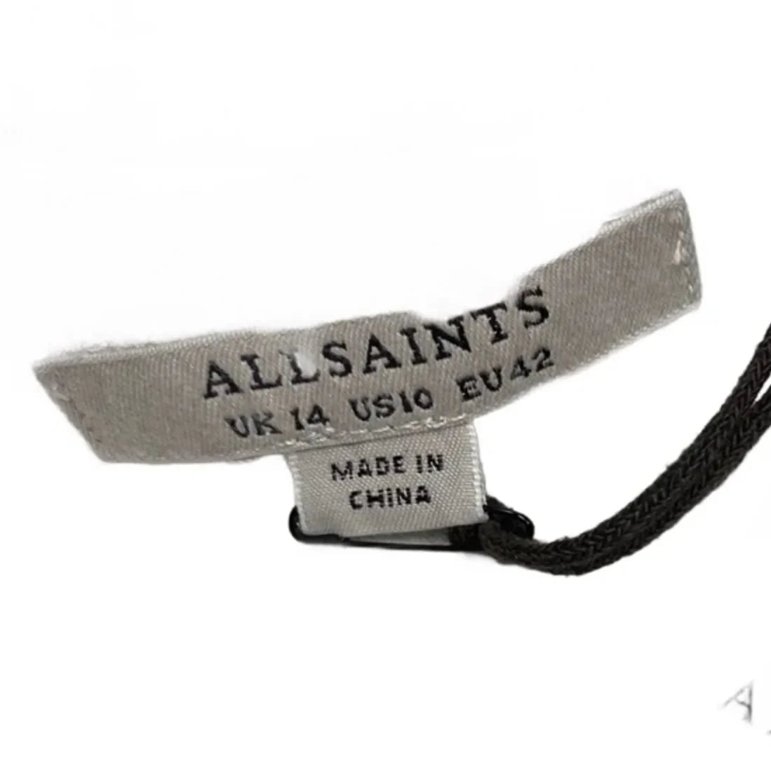 Dress Designer By All Saints In Grey & White, Size: M