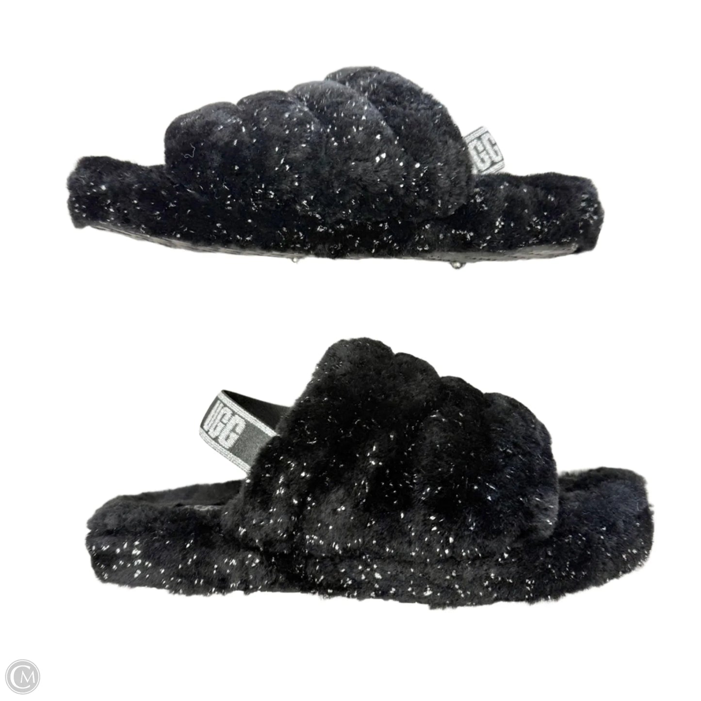Slippers Designer By Ugg In Black, Size: 5