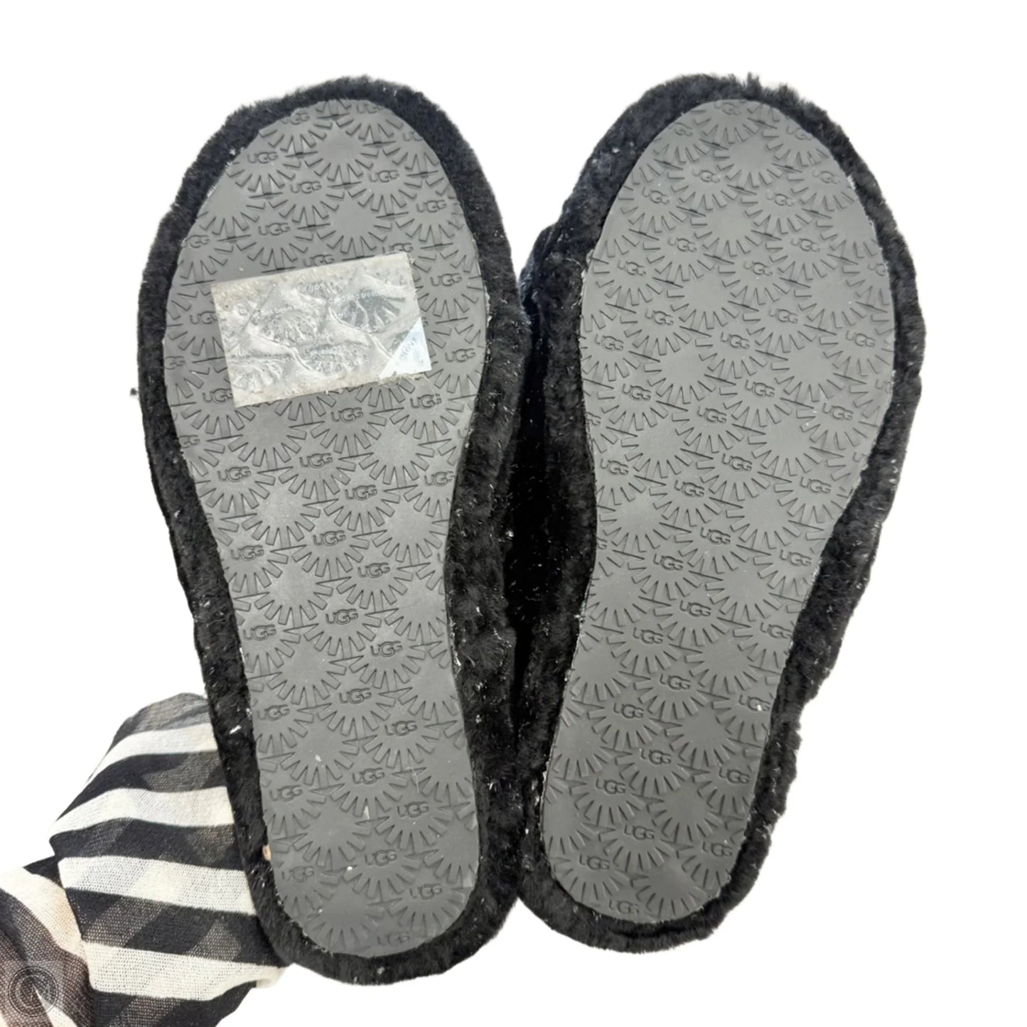 Slippers Designer By Ugg In Black, Size: 5