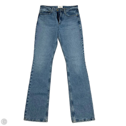Jeans Straight By Frame In Blue Denim, Size: 4