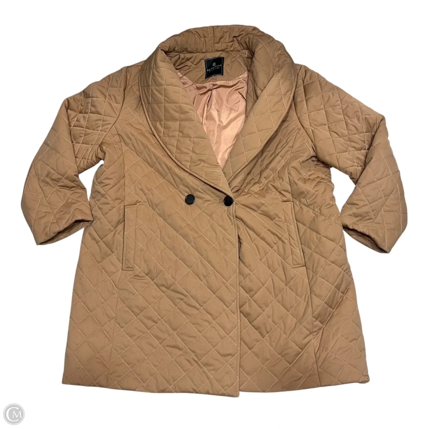 Coat Puffer & Quilted By Bagatelle In Tan, Size: 2x