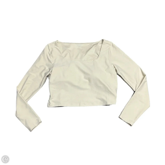Athletic Top Long Sleeve Crewneck By Old Navy In Cream, Size: Xl