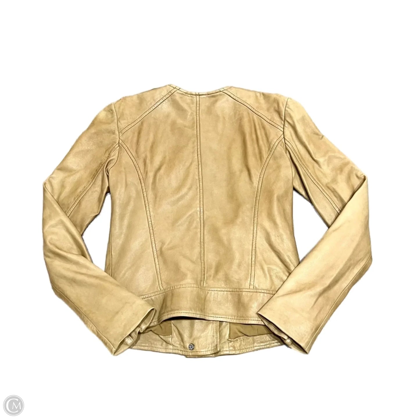 Jacket Moto By Lucky Brand In Tan, Size: Xs