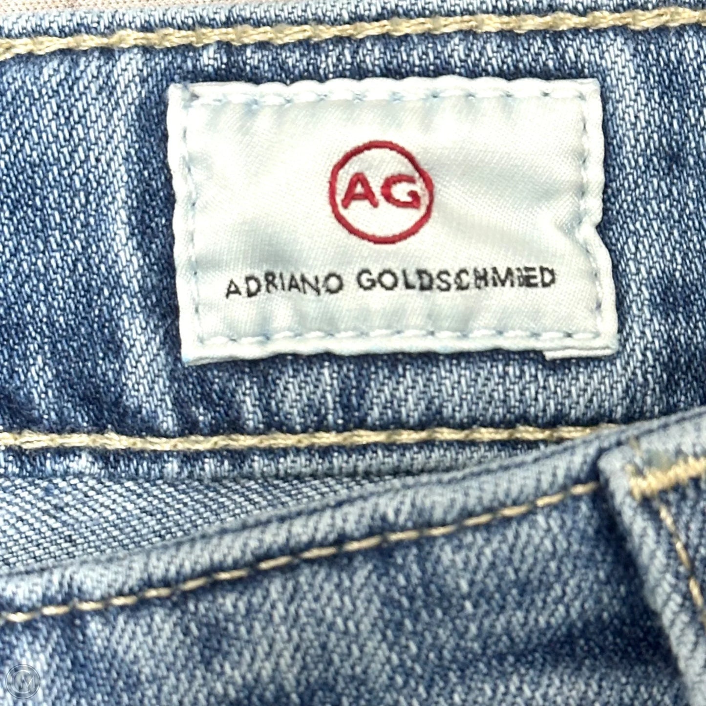 Jeans Straight By Adriano Goldschmied In Blue Denim, Size: 10