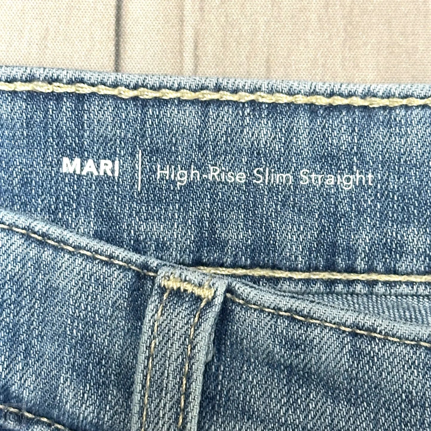 Jeans Straight By Adriano Goldschmied In Blue Denim, Size: 10