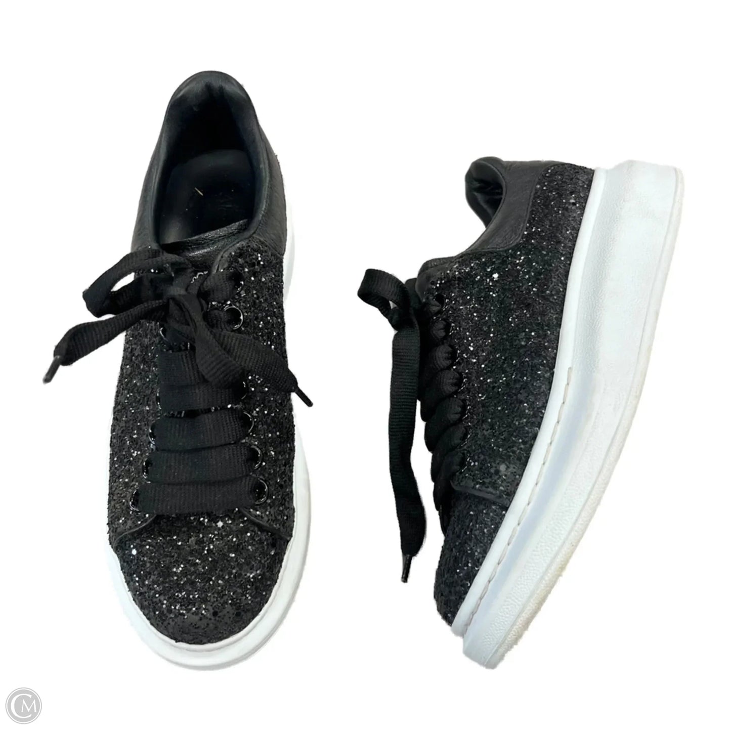 Shoes Luxury Designer By Alexander Mcqueen In Black & White, Size: 6.5