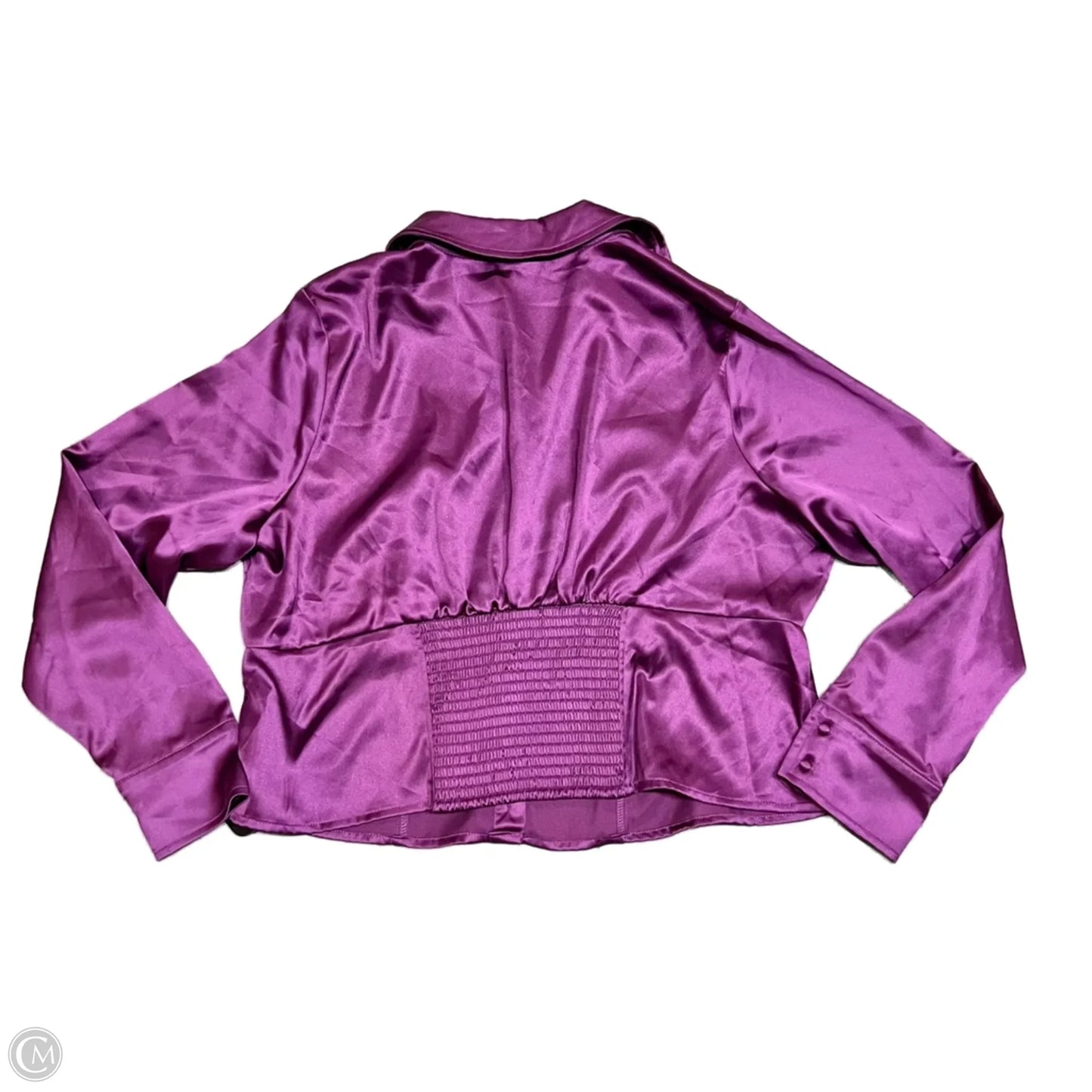 Top Long Sleeve By Intempo In Purple, Size: 1x
