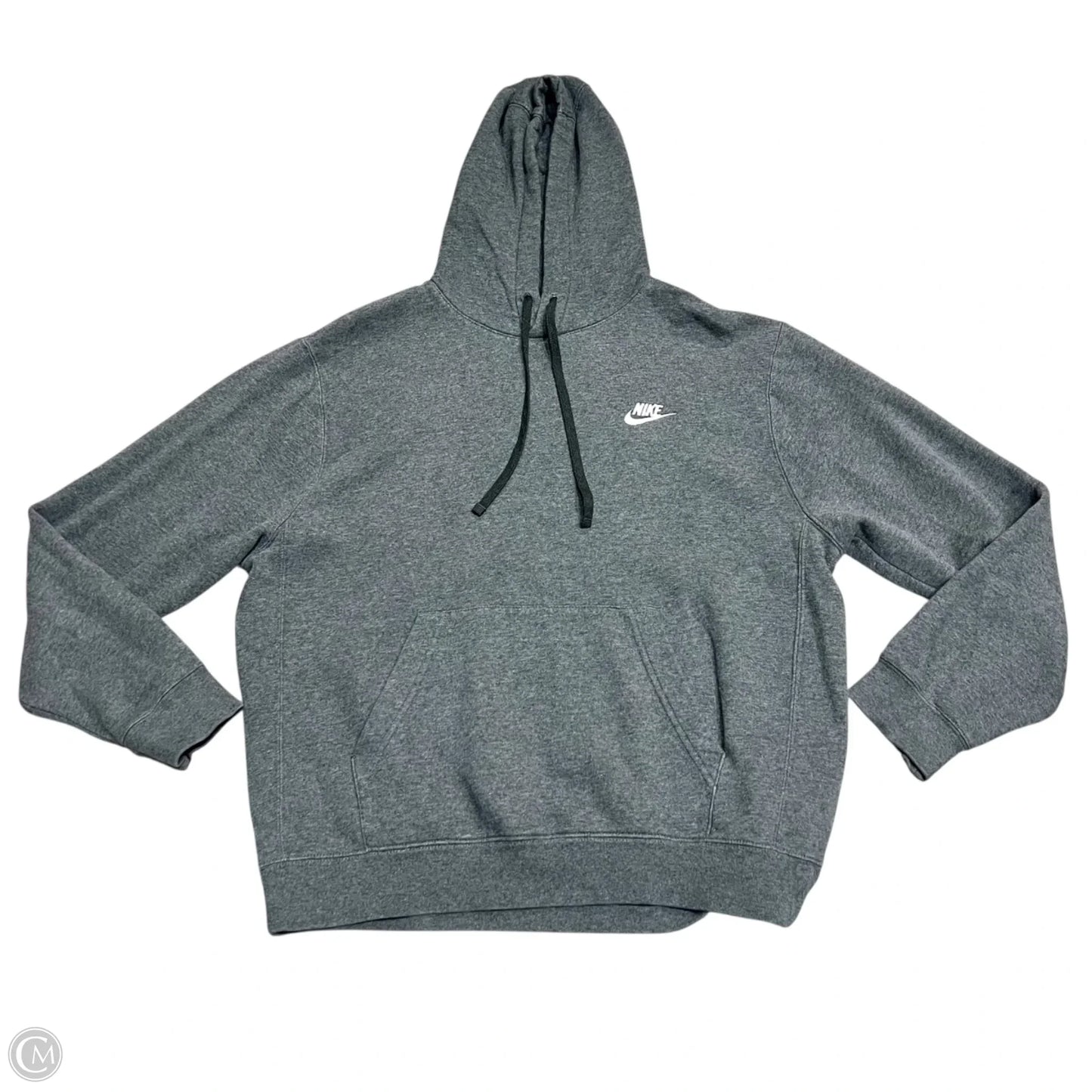 Sweatshirt Hoodie By Nike In Grey, Size: L