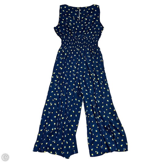 Jumpsuit Designer By Kate Spade In Blue & Yellow, Size: L