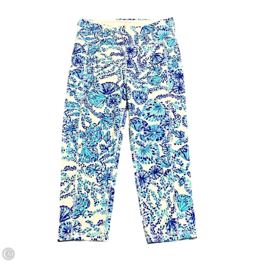 Pants Designer By Lilly Pulitzer In Blue & White, Size: L
