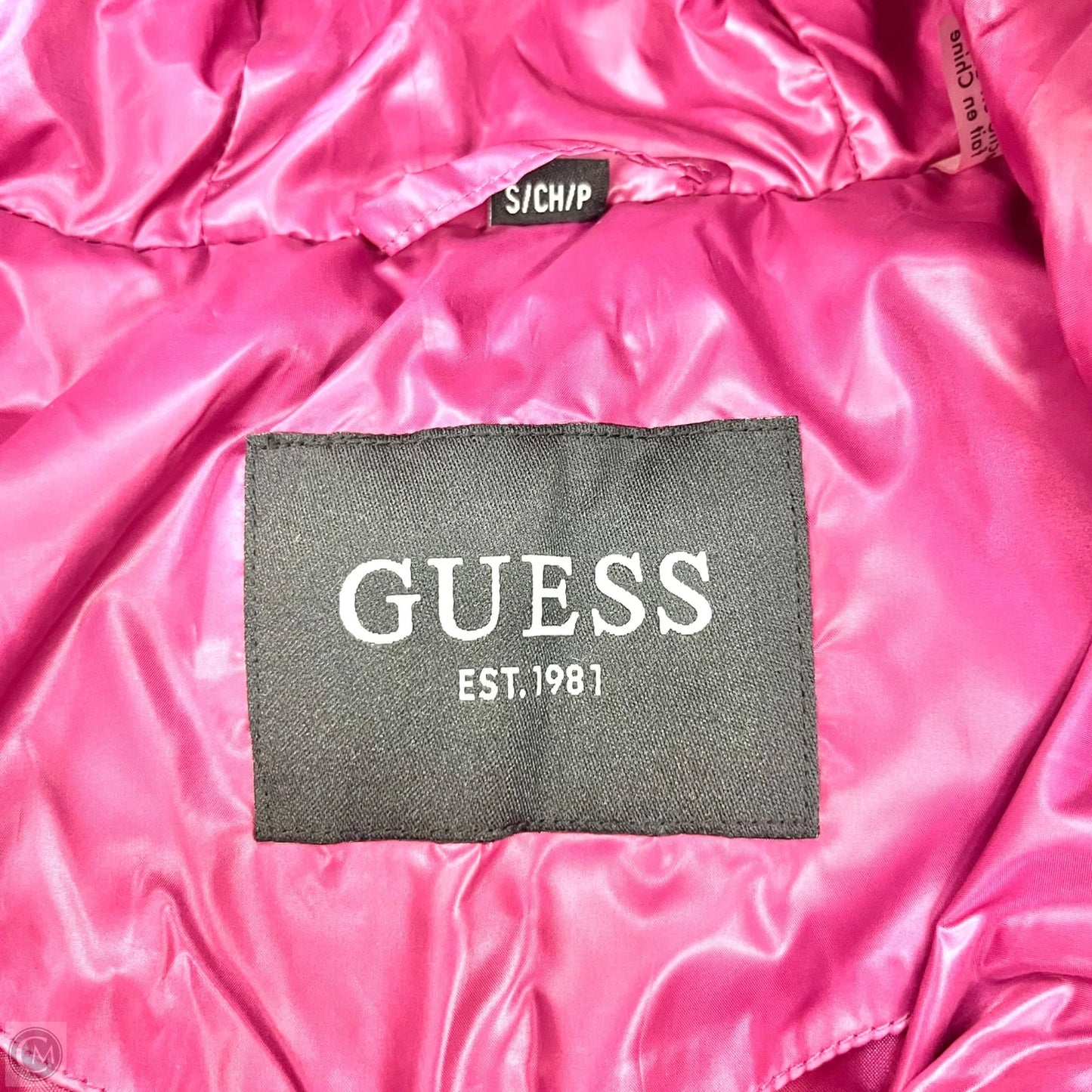 Coat Puffer & Quilted By Guess In Pink, Size: S