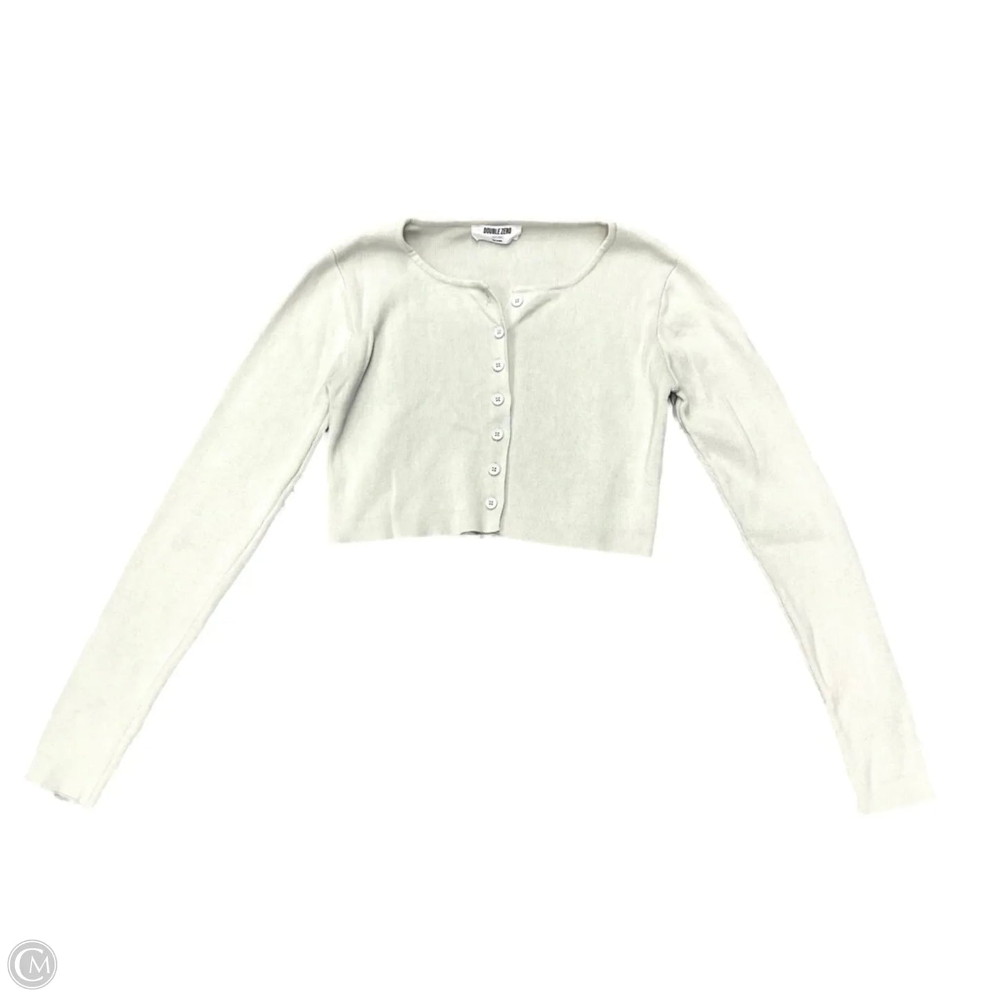 Sweater Cardigan By Double Zero In Grey, Size: S