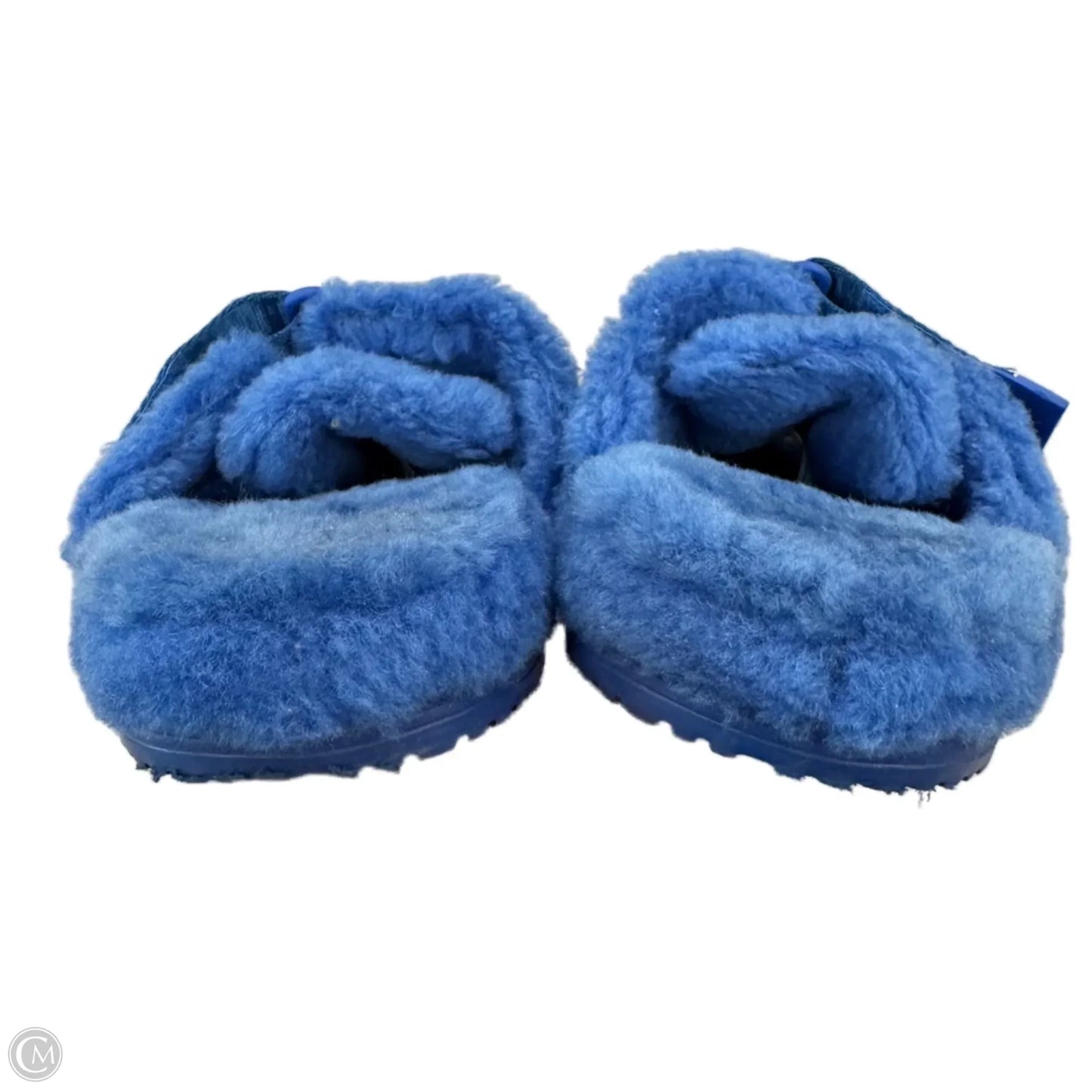 Slippers Designer By Ugg In Blue, Size: 4