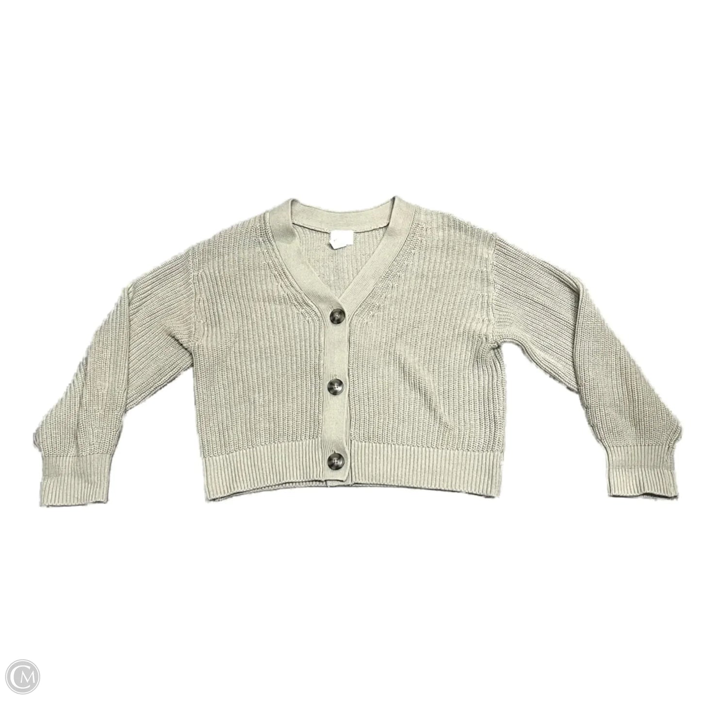 Sweater Cardigan By H&m In Green, Size: S
