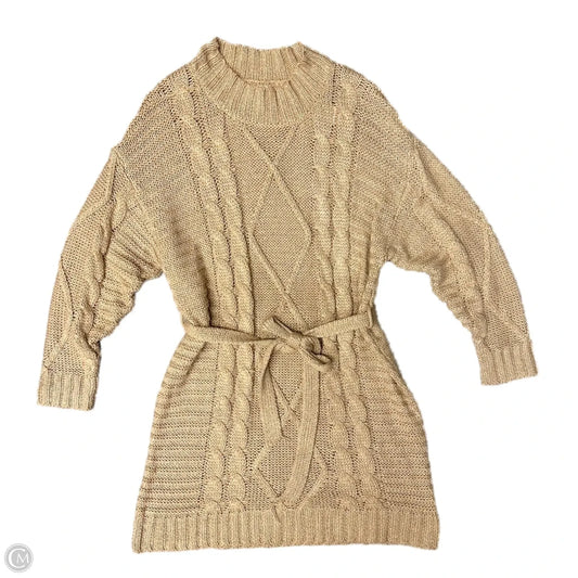Dress Sweater By Amadi In Tan, Size: M
