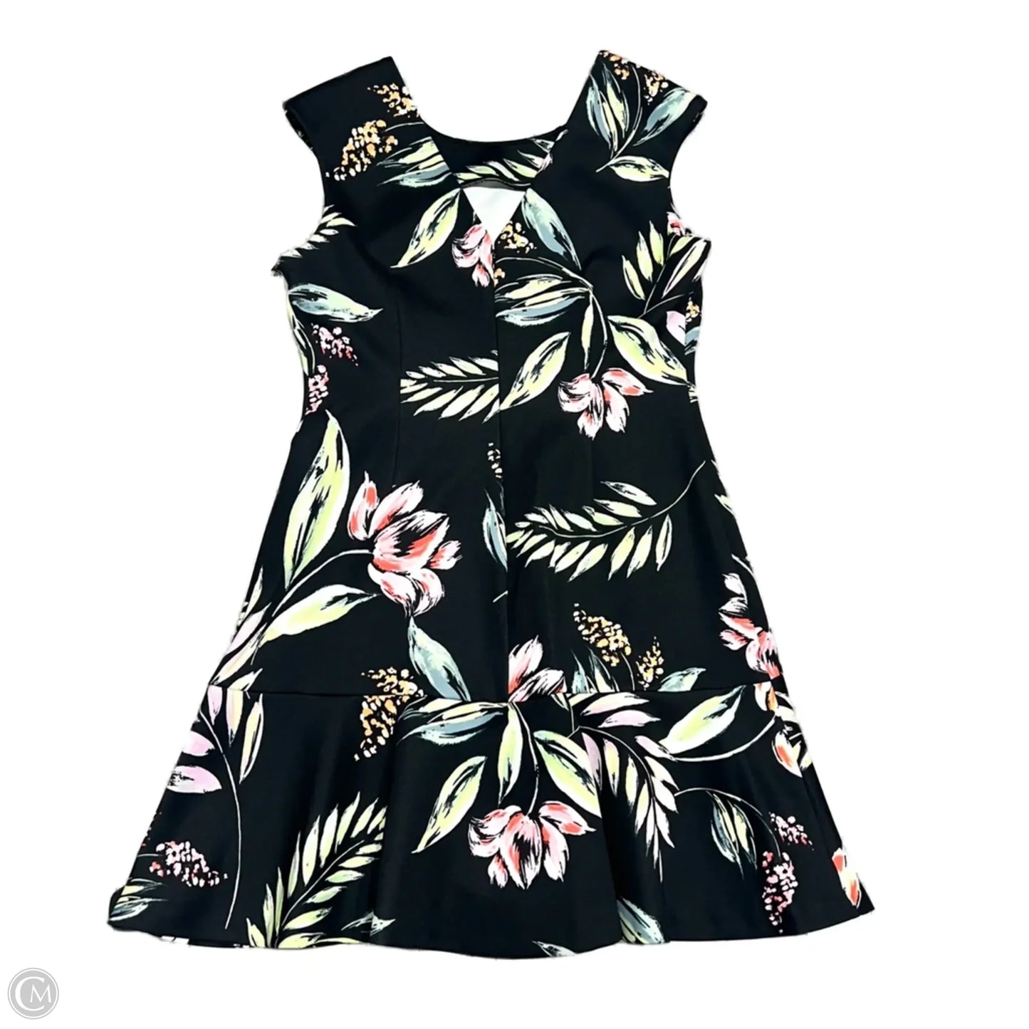 Dress Party Midi By Vince Camuto In Black & Green, Size: L