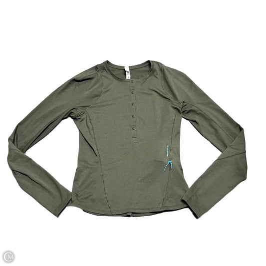 Athletic Top Long Sleeve Crewneck By Lululemon In Green, Size: S