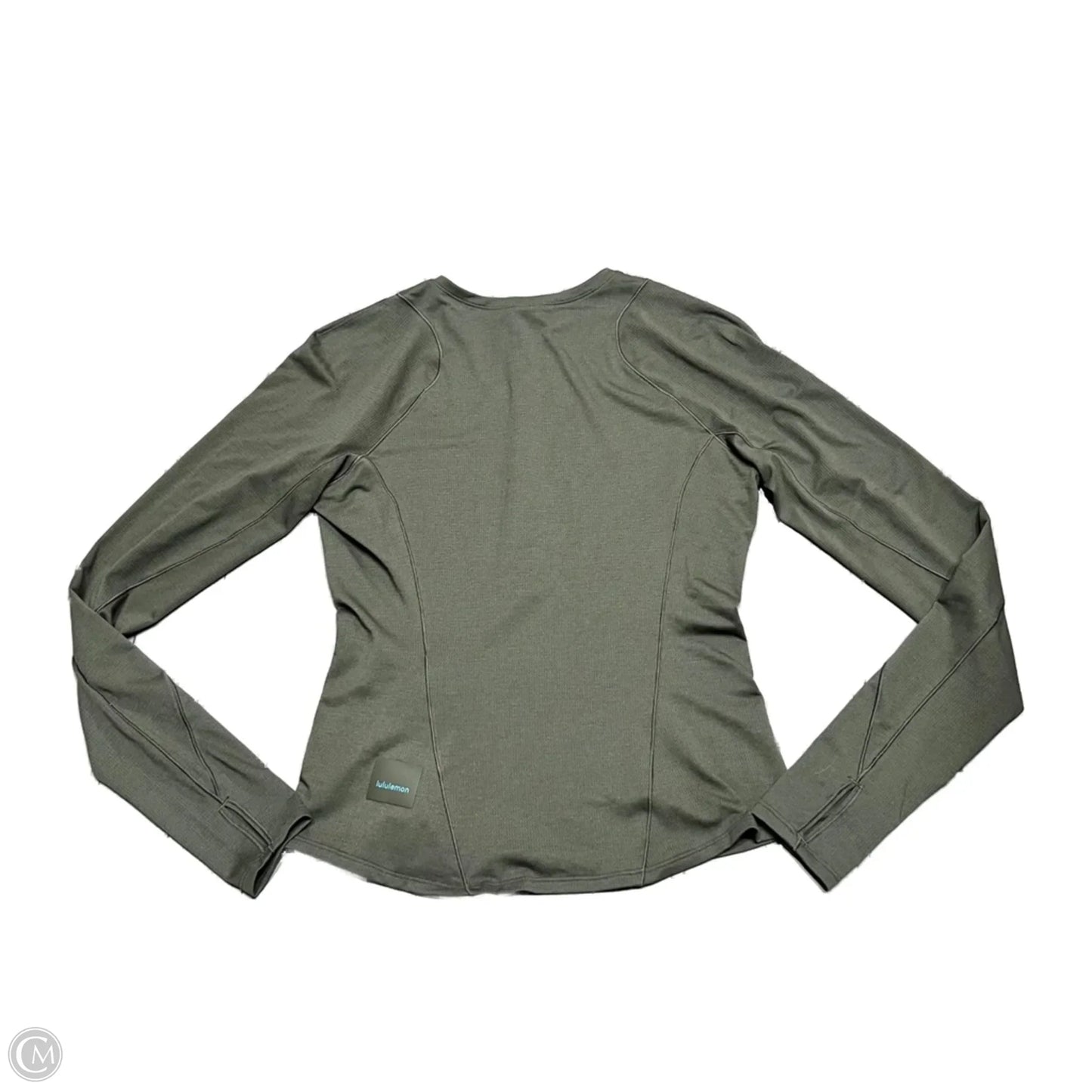 Athletic Top Long Sleeve Crewneck By Lululemon In Green, Size: S