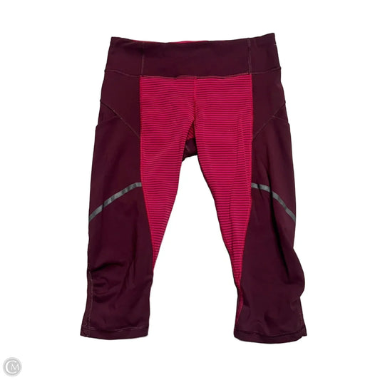 Athletic Capris By Lululemon In Red, Size: 6