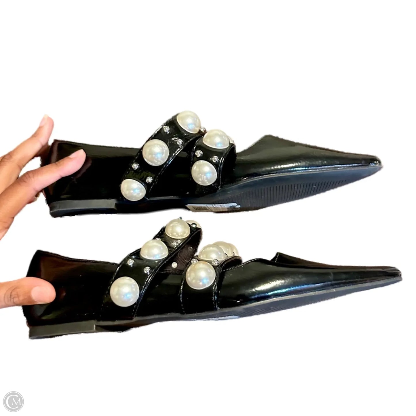 Shoes Flats By Asos In Black & Cream, Size: 6