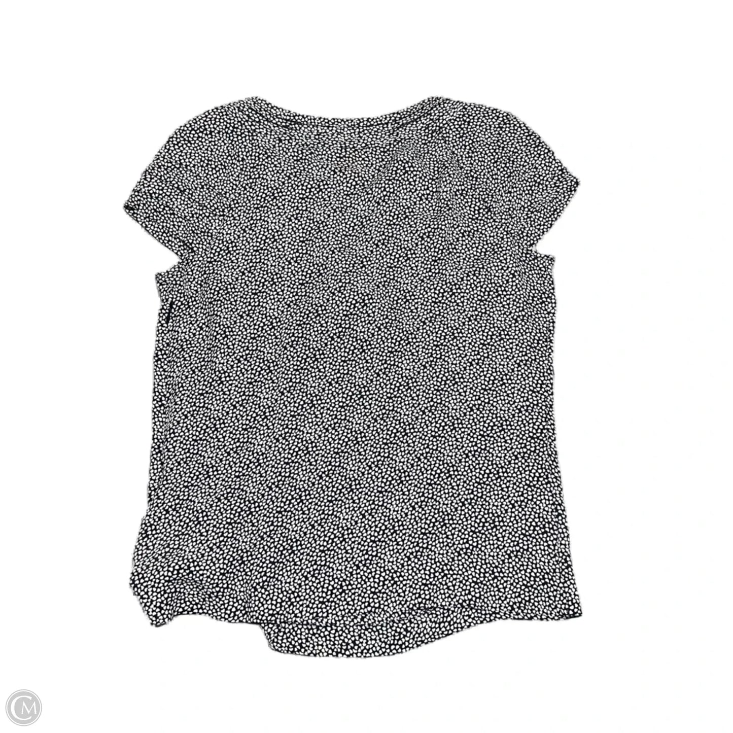 Top Short Sleeve Designer By Tory Burch In Blue & White, Size: M