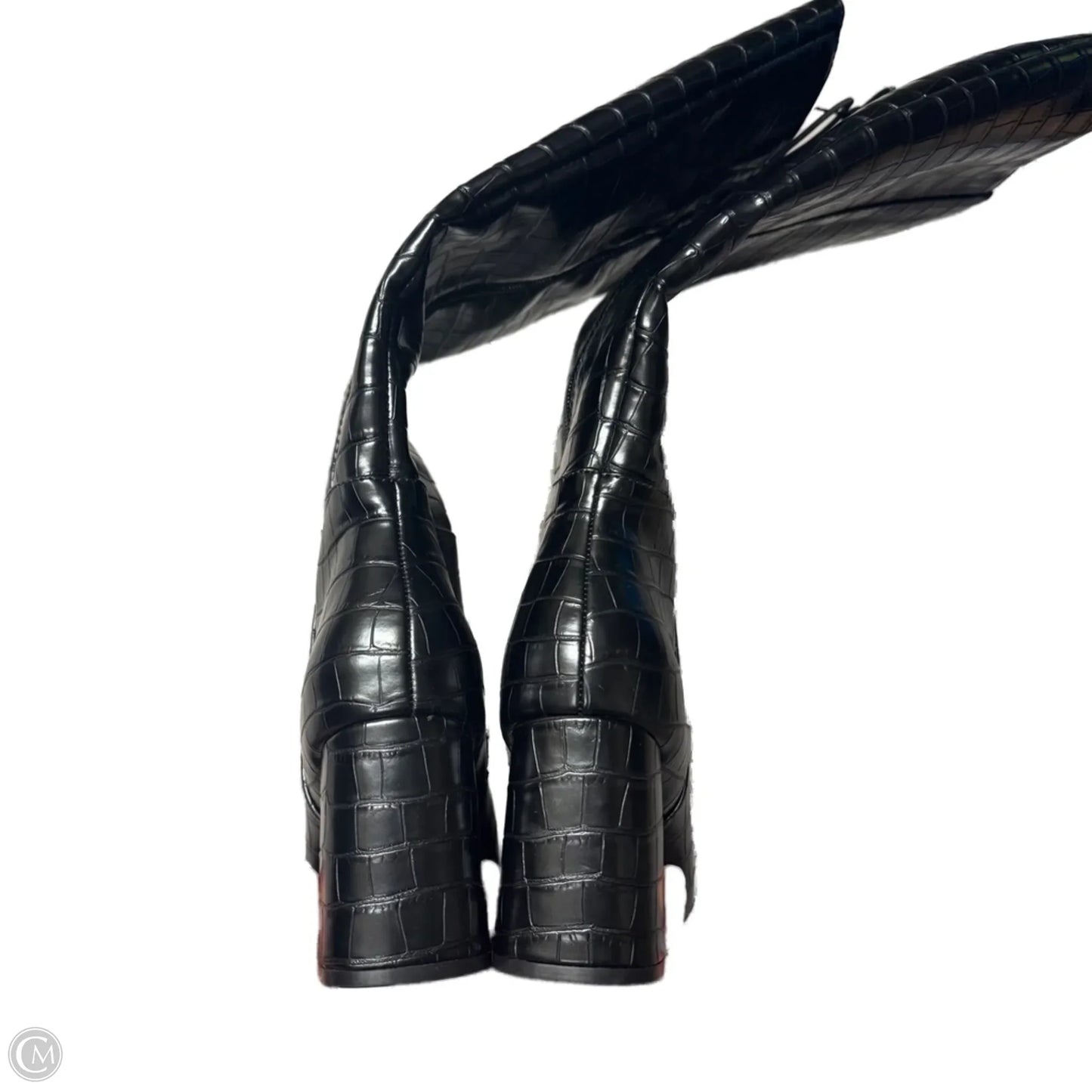 Boots Knee Heels By Forever 21 In Black, Size: 7