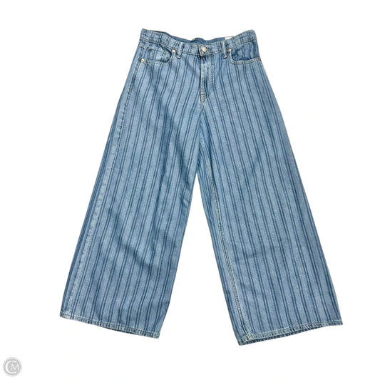 Jeans Wide Leg By Gap In Blue Denim, Size: 8